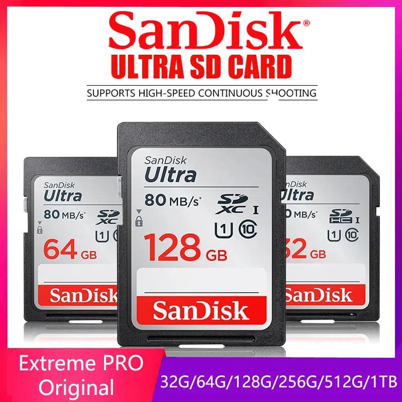 SanDisk Ʈ SD ī, SDXC UHS-I ޸ ī, ī޶ ķڴ ƮϿ, ִ 140 MB/s C10 U1 Ǯ HD ޸ ī, 64G, 128G, 256G